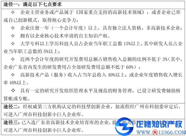 广州申请项目代办科技创新小巨人企业